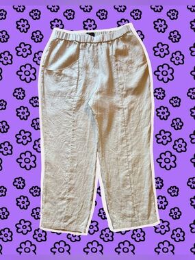 Quince Lightweight Cream Linen Trousers